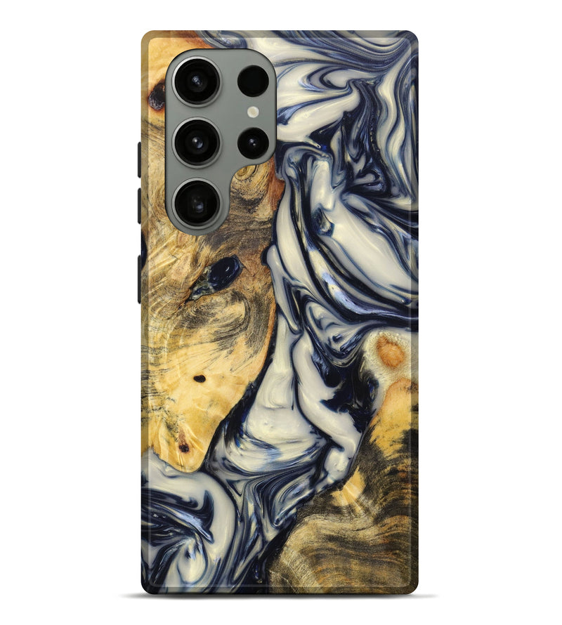 Galaxy S23 Ultra Wood+Resin Live Edge Phone Case - Britny (Blue, 625512)