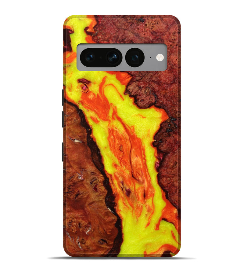 Pixel 7 Pro Wood+Resin Live Edge Phone Case - Leroy (Red, 642827)
