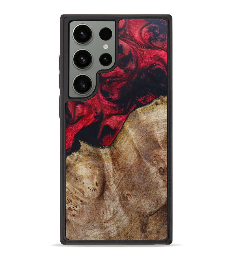Galaxy S23 Ultra Wood+Resin Phone Case - Sommer (Red, 627339)