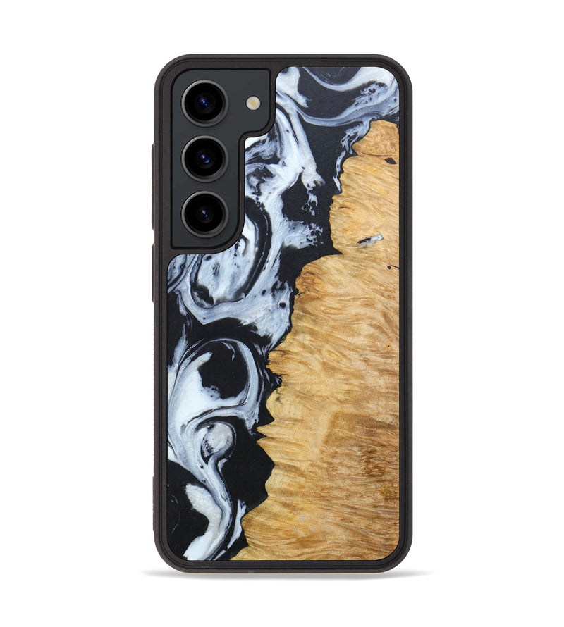 Galaxy S23 Wood+Resin Phone Case - Anderson (Black & White, 635431)