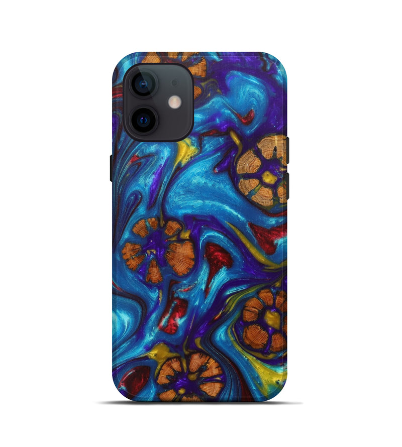 iPhone 12 mini Wood+Resin Live Edge Phone Case - Trinidad (Artist Pick, 611149)