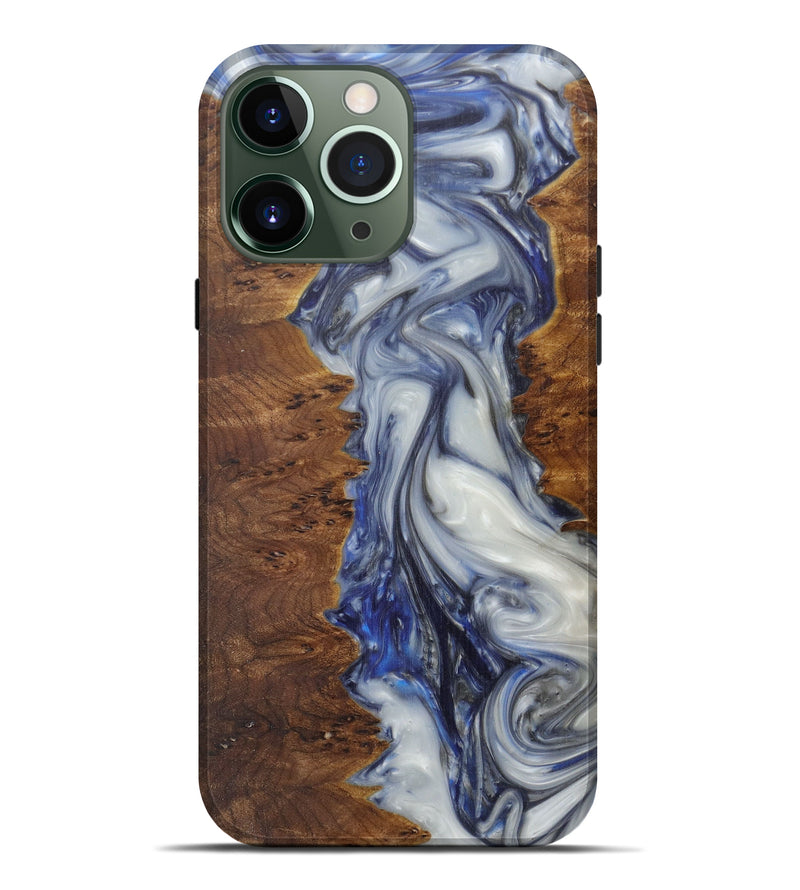 iPhone 13 Pro Max Wood+Resin Live Edge Phone Case - Per (Black & White, 594779)