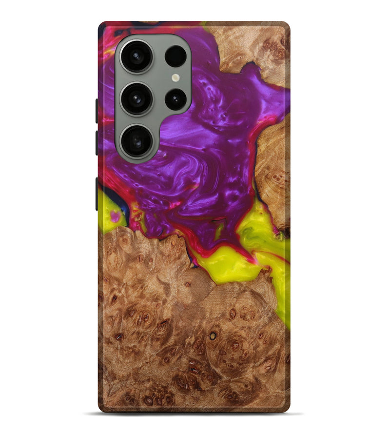 Galaxy S23 Ultra Wood+Resin Live Edge Phone Case - Marcela (Purple, 622873)