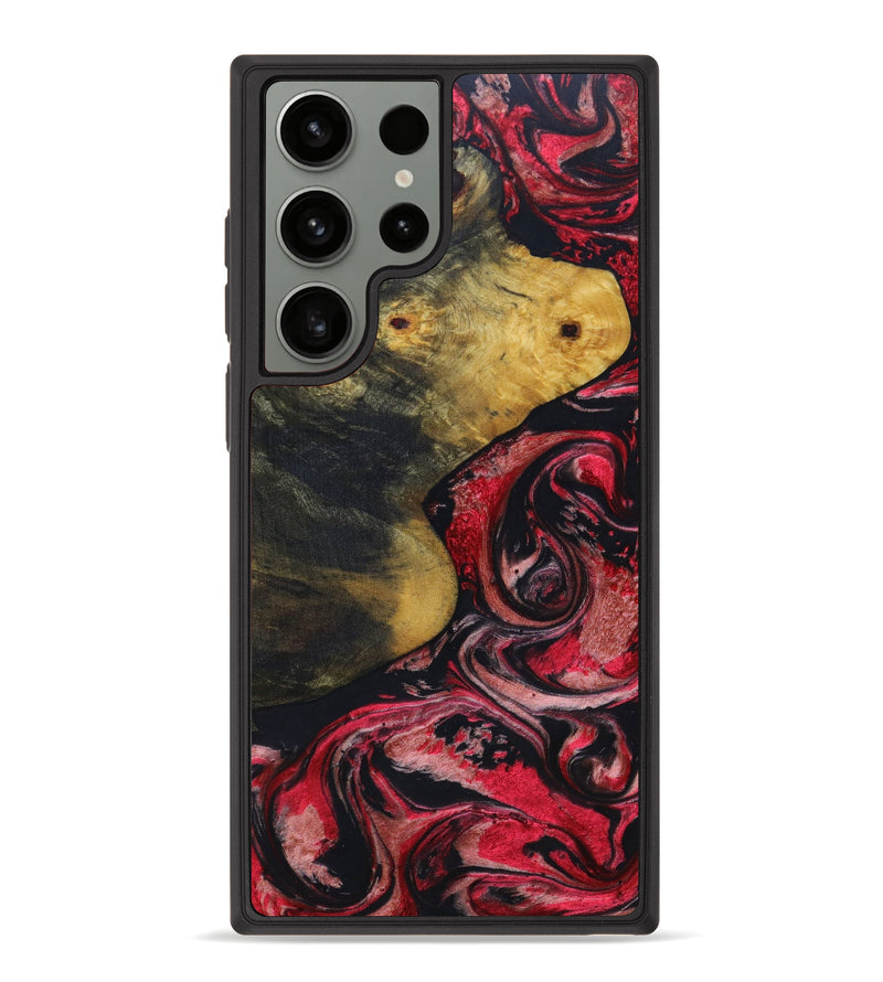 Galaxy S23 Ultra Wood+Resin Phone Case - Everett (Red, 630570)