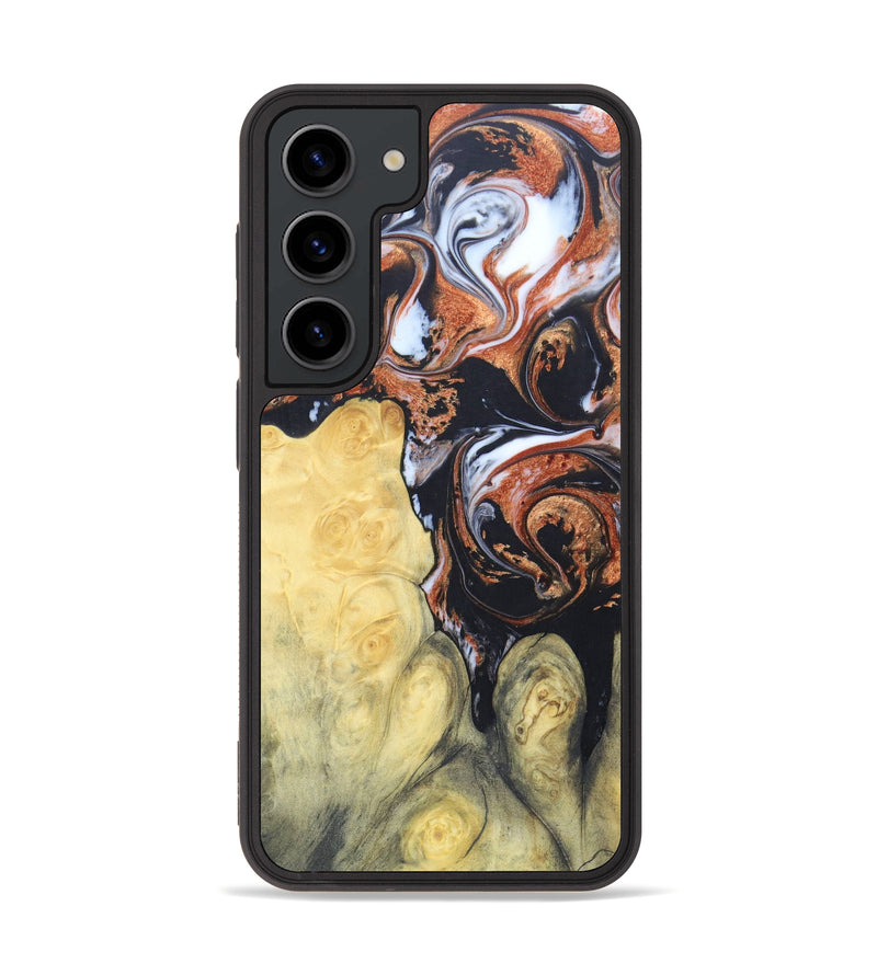 Galaxy S23 Wood+Resin Phone Case - Jonathon (Black & White, 624434)
