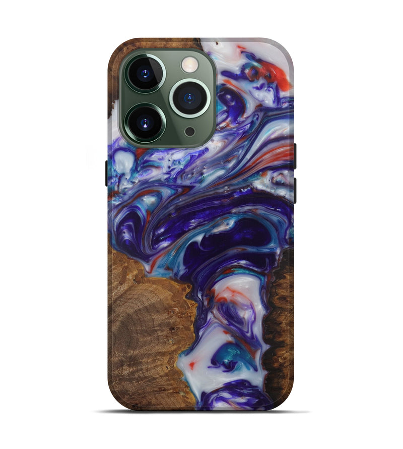 iPhone 13 Pro Wood+Resin Live Edge Phone Case - Carlynne (Purple, 573574)