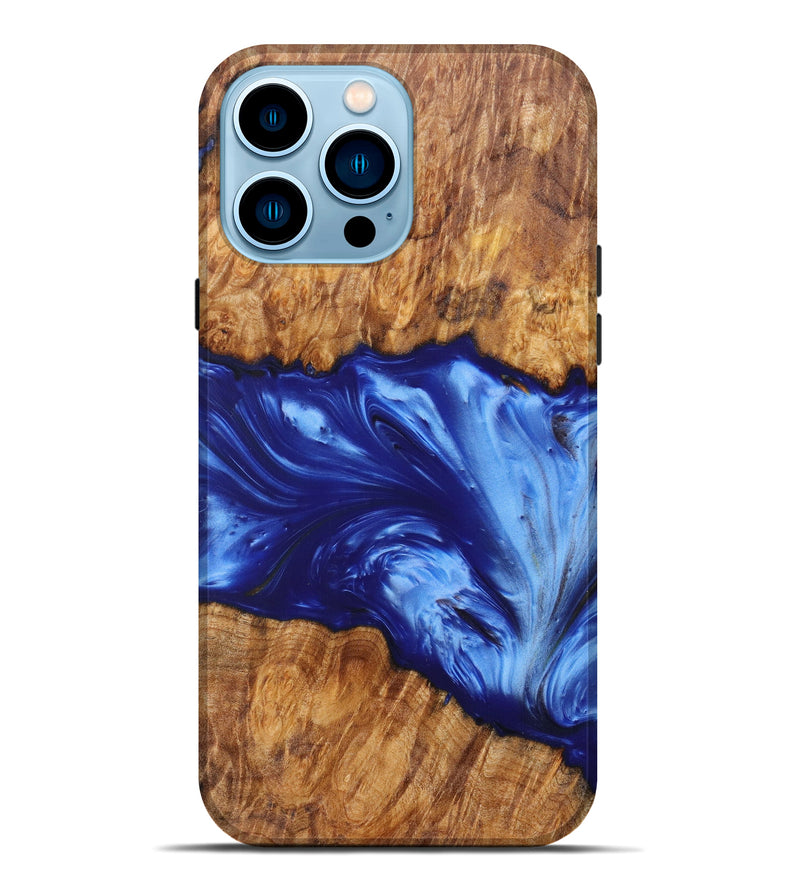 iPhone 14 Pro Max Wood+Resin Live Edge Phone Case - Valarie (Artist Pick, 616930)