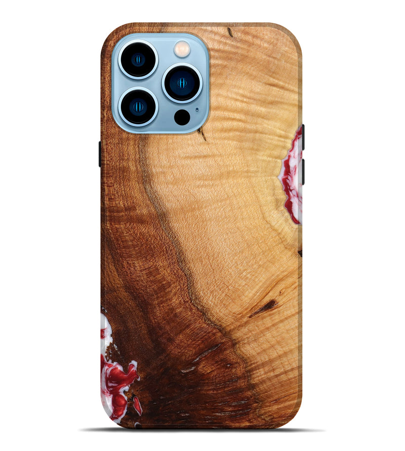 iPhone 14 Pro Max Wood+Resin Live Edge Phone Case - Forrest (Artist Pick, 639124)