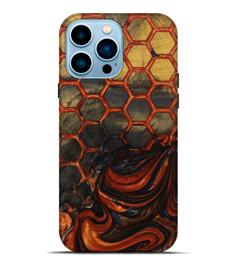 iPhone 14 Pro Max Wood+Resin Live Edge Phone Case - Roger (Artist Pick, 642384)