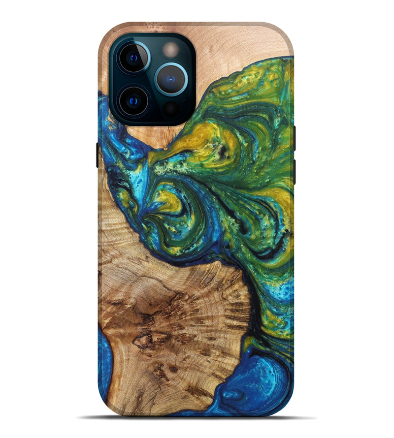 iPhone 12 Pro Max Wood+Resin Live Edge Phone Case - Harpreet (Artist Pick, 606813)