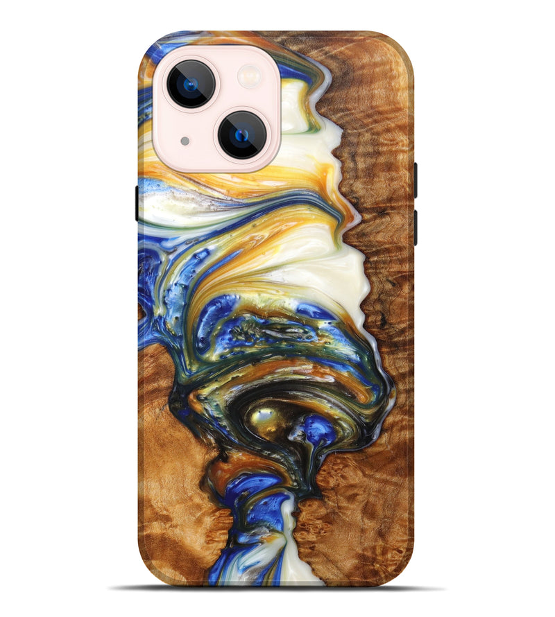 iPhone 14 Plus Wood+Resin Live Edge Phone Case - Valeria (Artist Pick, 611158)