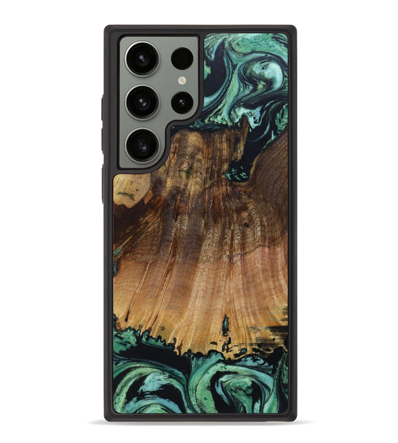 Galaxy S23 Ultra Wood+Resin Phone Case - Alton (Green, 622097)