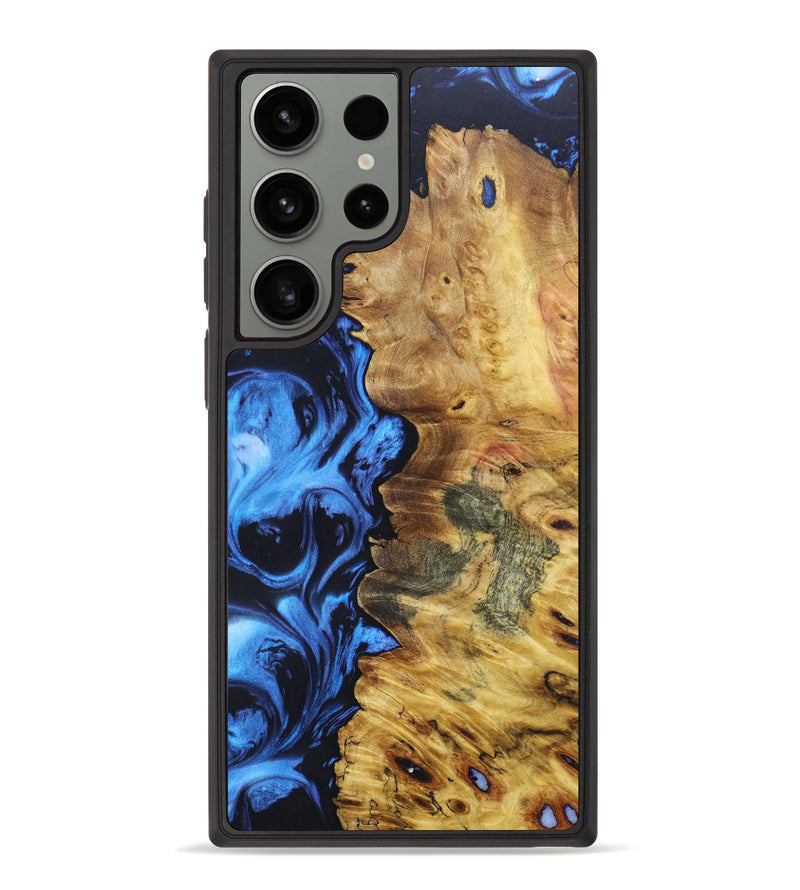 Galaxy S23 Ultra Wood+Resin Phone Case - Ciara (Blue, 629994)