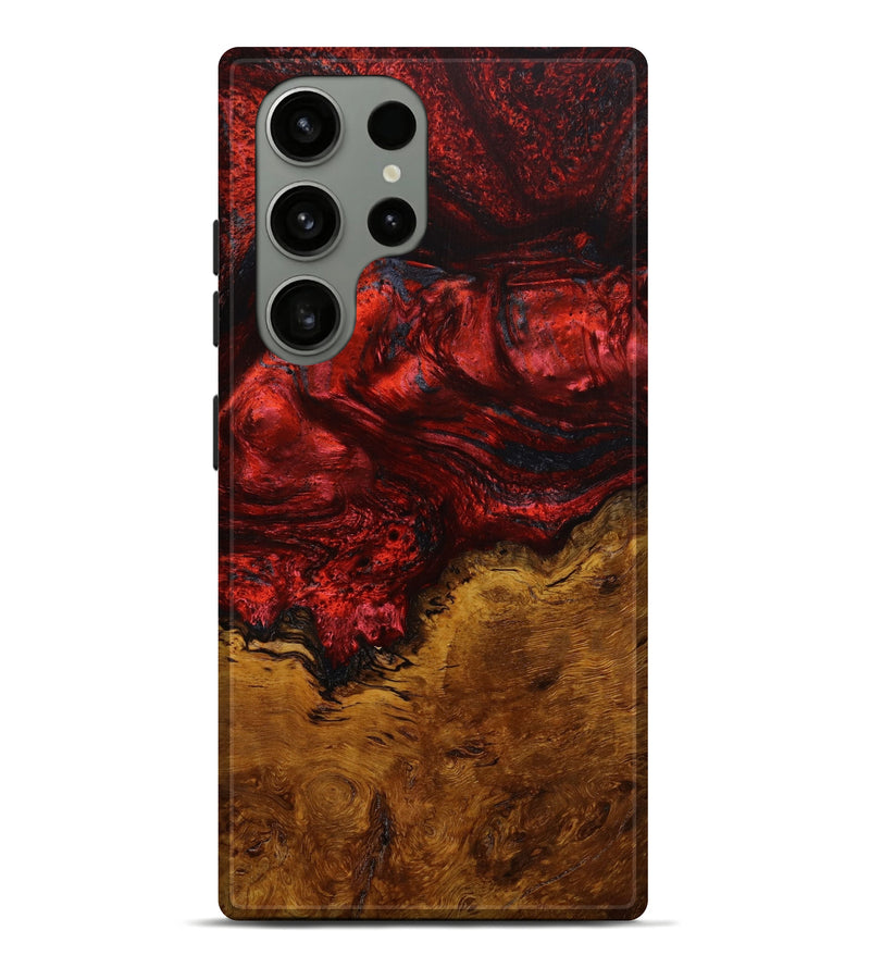 Galaxy S23 Ultra Wood+Resin Live Edge Phone Case - David (Red, 641924)