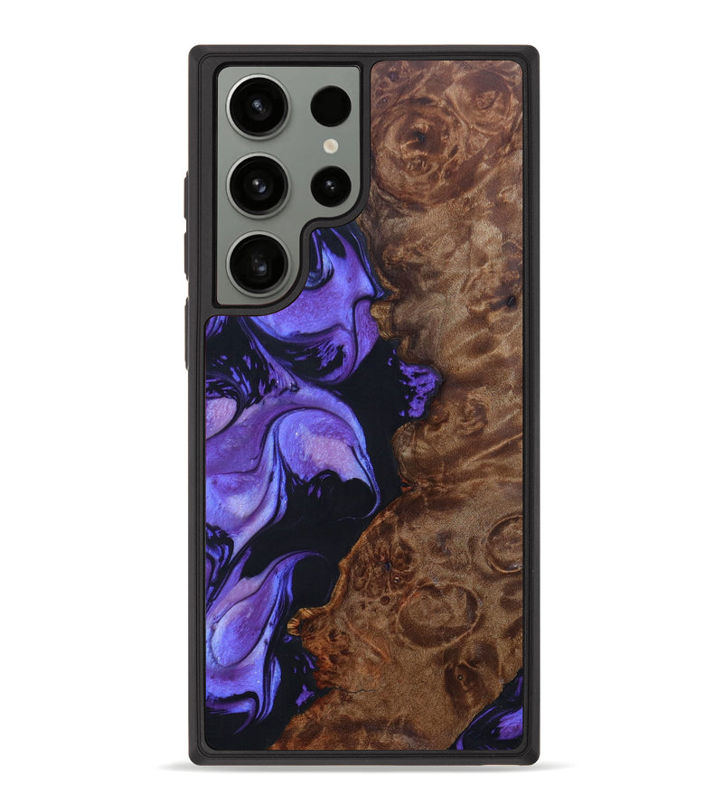 Galaxy S23 Ultra Wood+Resin Phone Case - Renata (Purple, 633899)