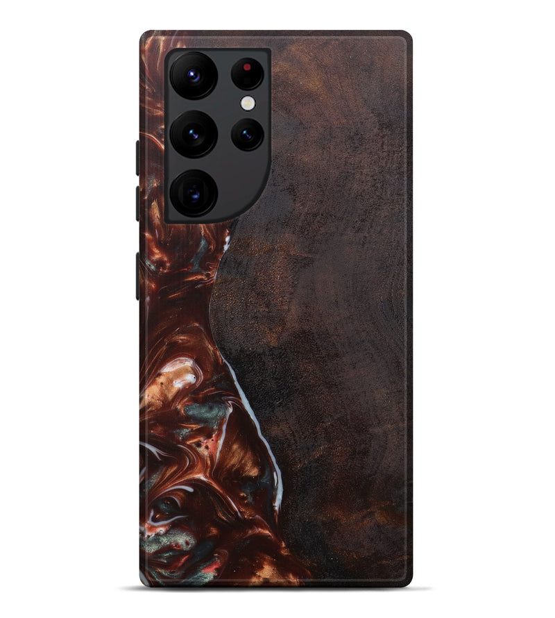 Galaxy S22 Ultra Wood+Resin Live Edge Phone Case - Mala (Metallic, 597354)