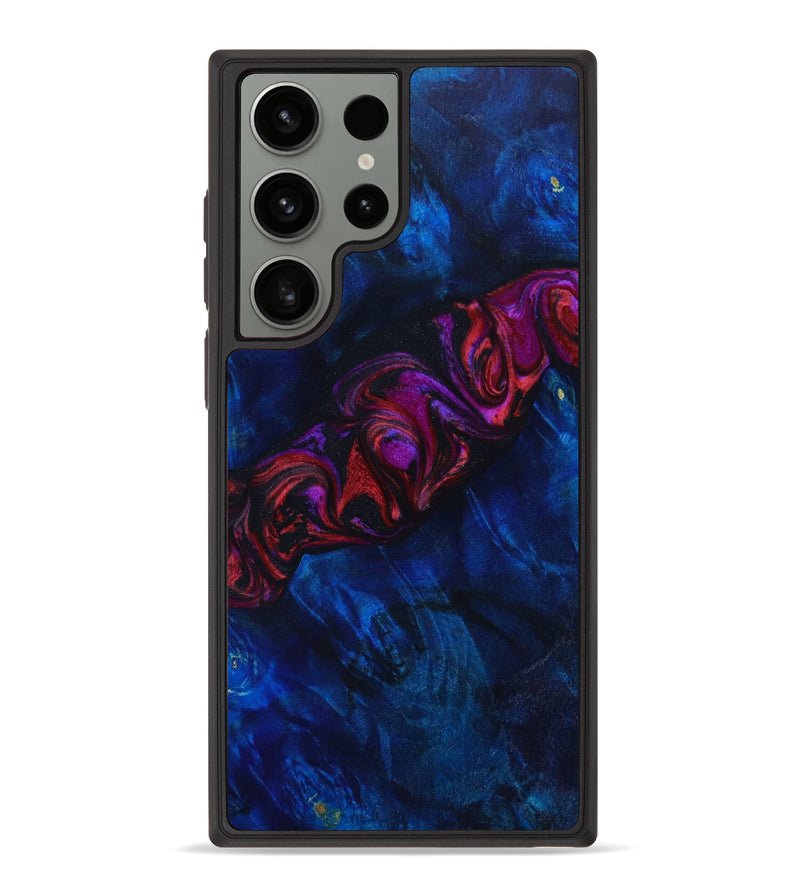 Galaxy S23 Ultra Wood+Resin Phone Case - Sheryl (Red, 648080)