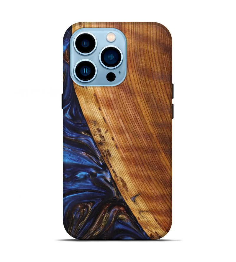 iPhone 14 Pro Wood+Resin Live Edge Phone Case - Leonard (Artist Pick, 637043)
