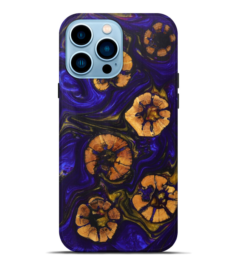 iPhone 14 Pro Max Wood+Resin Live Edge Phone Case - Ami (Artist Pick, 605619)