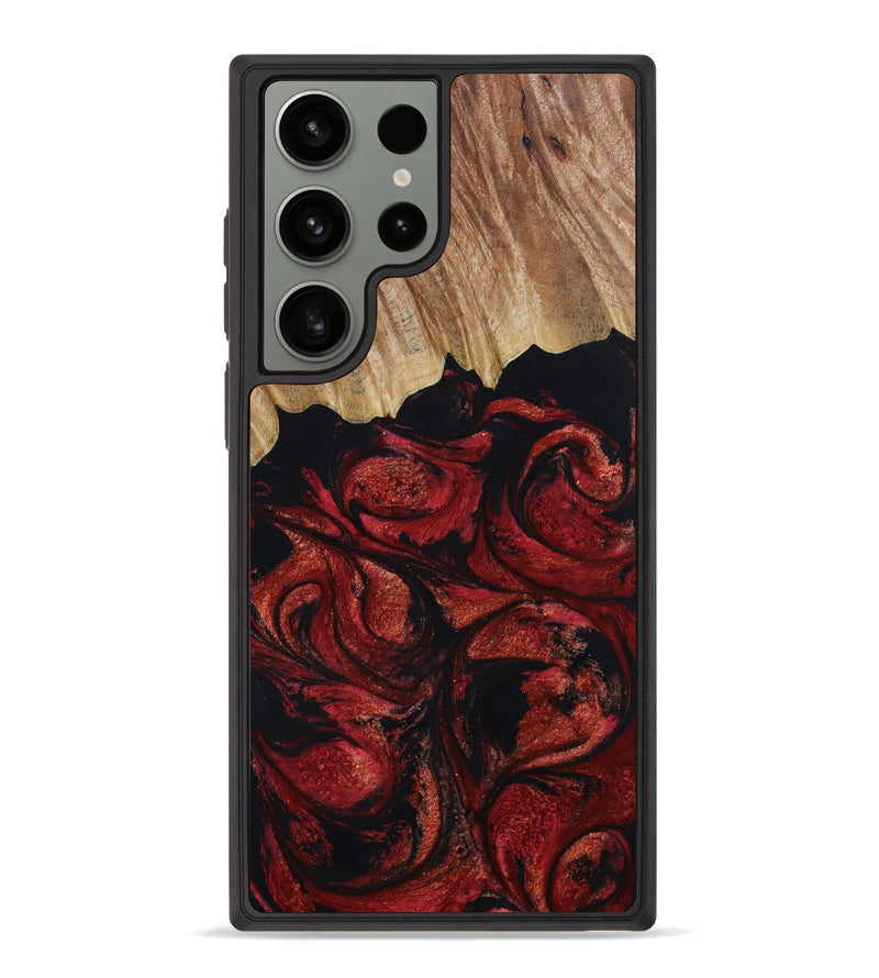 Galaxy S23 Ultra Wood+Resin Phone Case - Josue (Red, 645047)