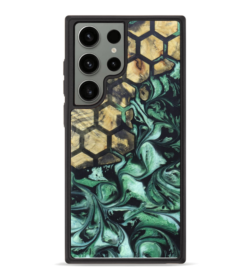Galaxy S23 Ultra Wood+Resin Phone Case - Leanna (Pattern, 624396)