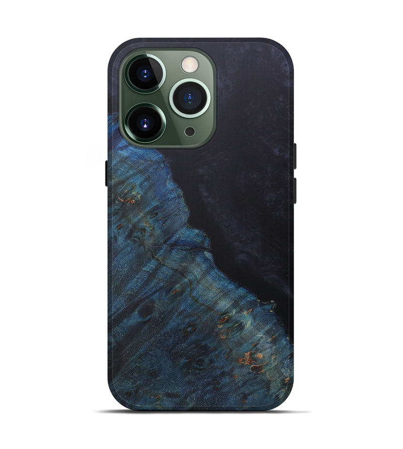 iPhone 13 Pro Wood+Resin Live Edge Phone Case - Tamiko (Pure Black, 600502)