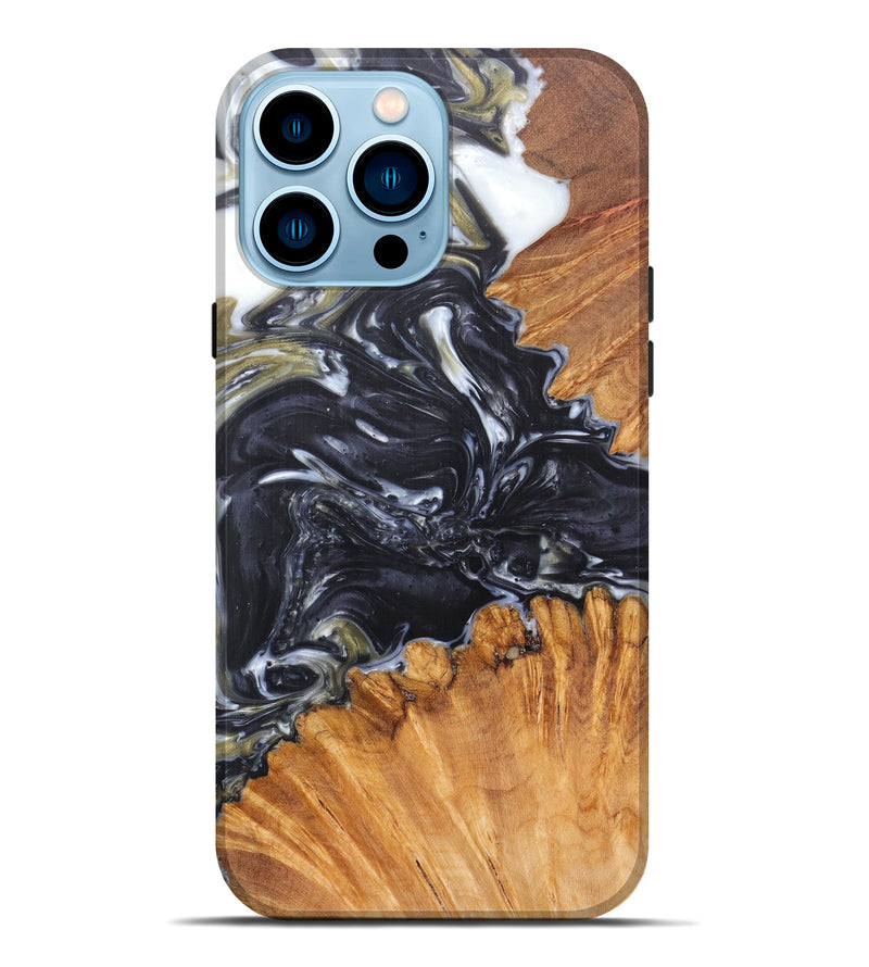 iPhone 14 Pro Max Wood+Resin Live Edge Phone Case - Cornelis (Artist Pick, 607261)