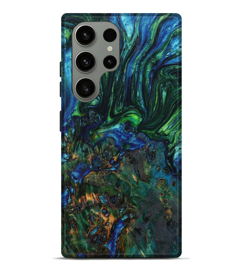 Galaxy S23 Ultra Wood+Resin Live Edge Phone Case - Derrick (Green, 647398)