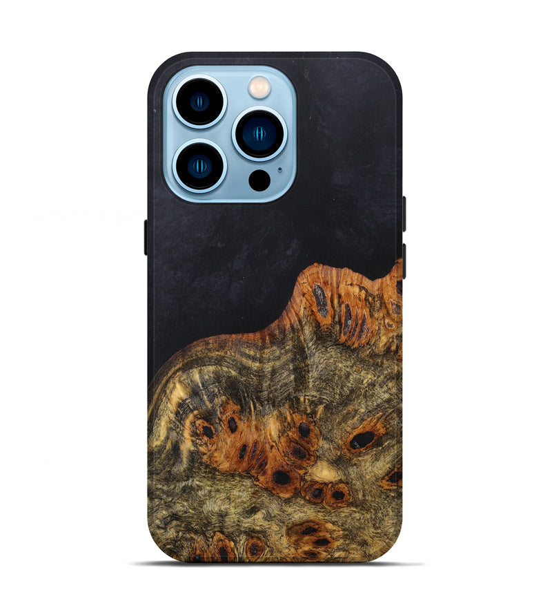 iPhone 14 Pro Wood+Resin Live Edge Phone Case - Matilda (Black & White, 633106)