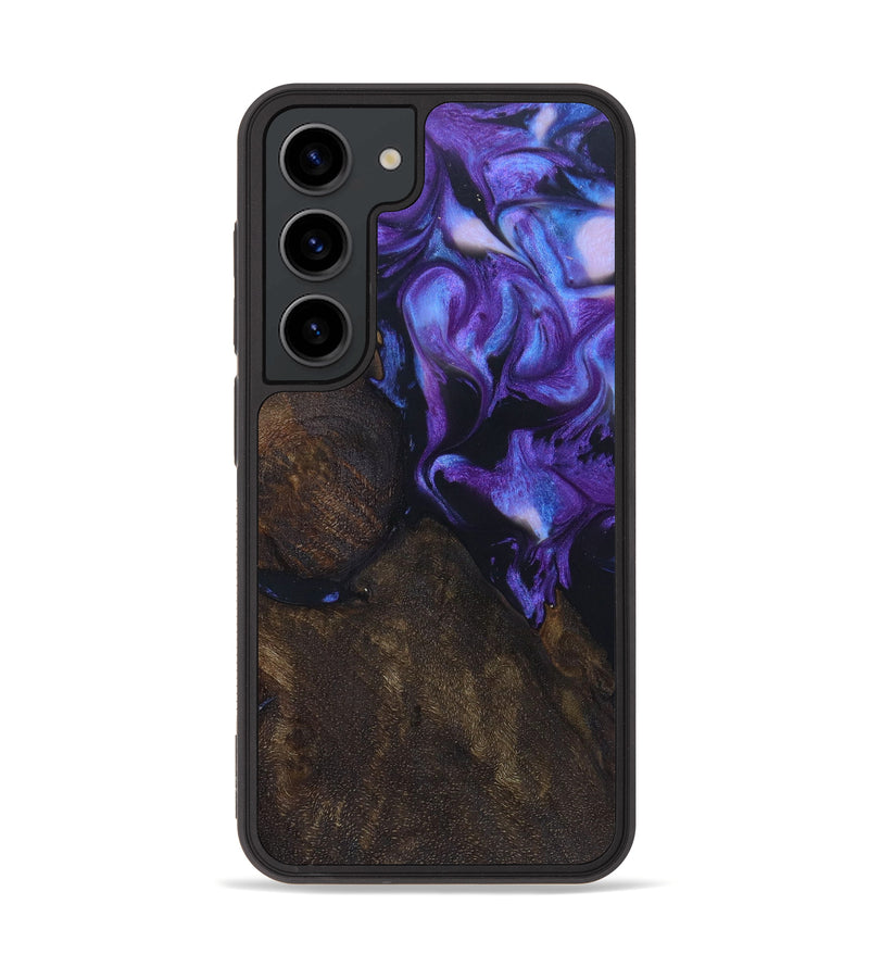 Galaxy S23 Wood+Resin Phone Case - Ivonne (Purple, 623339)