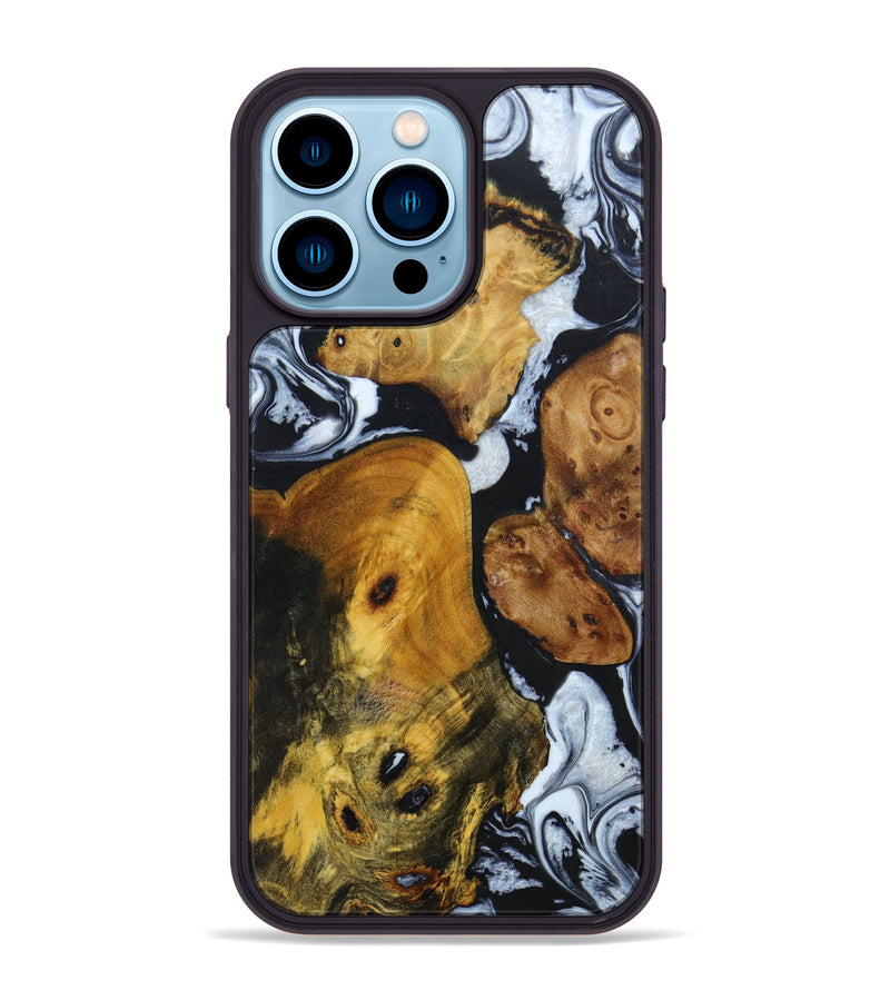 iPhone 14 Pro Max Wood+Resin Phone Case - Karen (Mosaic, 635319)