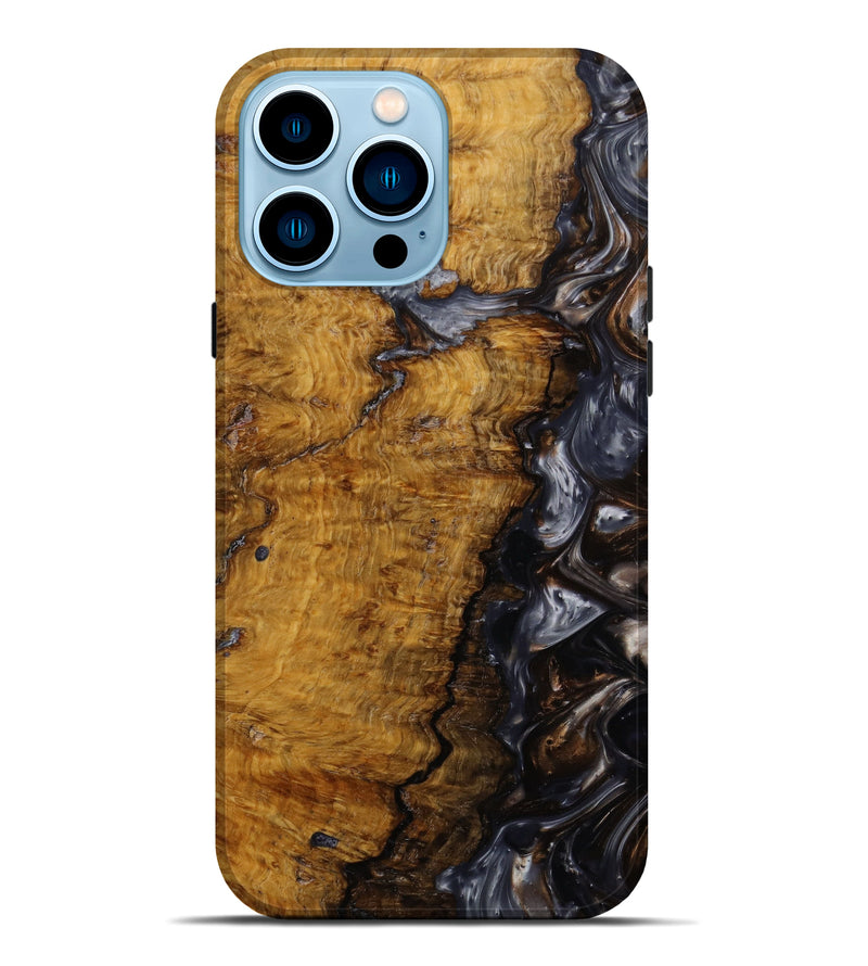 iPhone 14 Pro Max Wood+Resin Live Edge Phone Case - Margaret (Artist Pick, 641801)