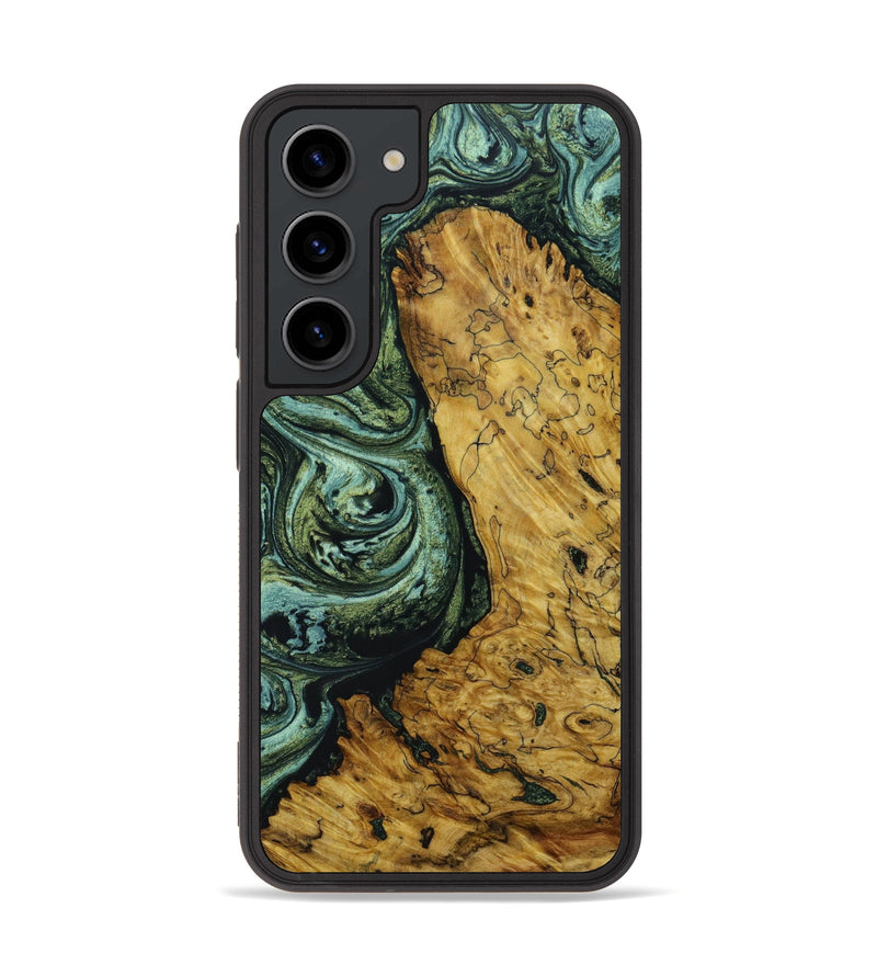 Galaxy S23 Wood+Resin Phone Case - Betty (Green, 644746)