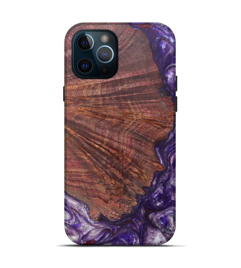 iPhone 12 Pro Wood+Resin Live Edge Phone Case - Tresrch (Purple, 600171)