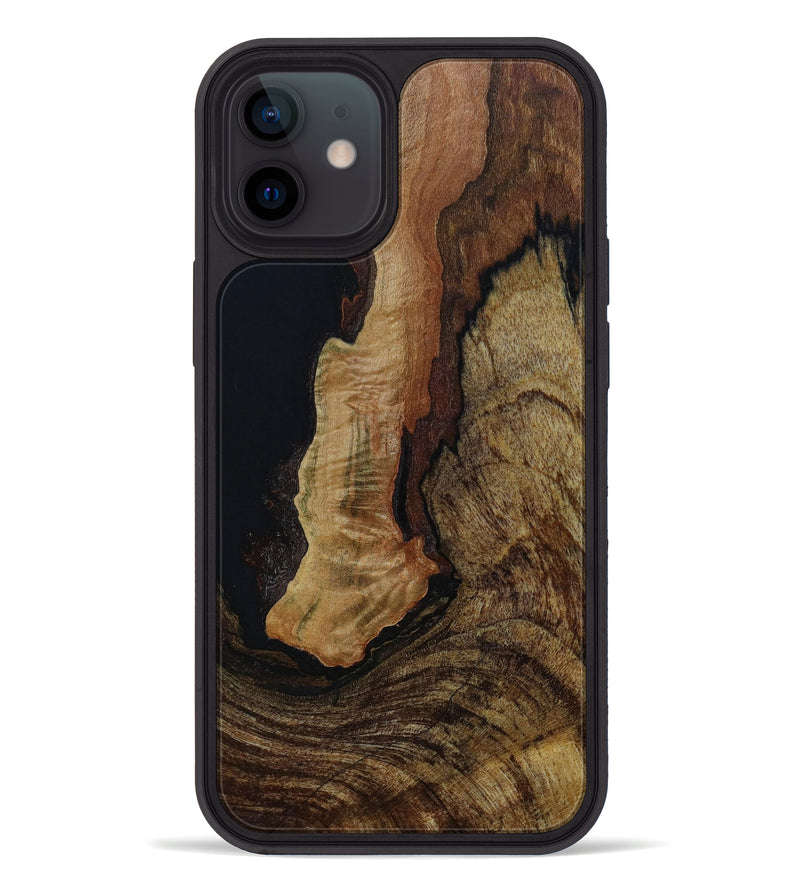 iPhone 12 Wood+Resin Phone Case - Nadia (Wood Burl, 647899)