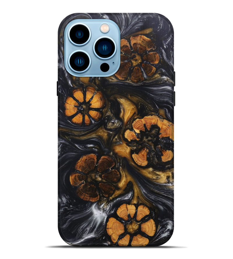 iPhone 14 Pro Max Wood+Resin Live Edge Phone Case - Kurt (Artist Pick, 616953)