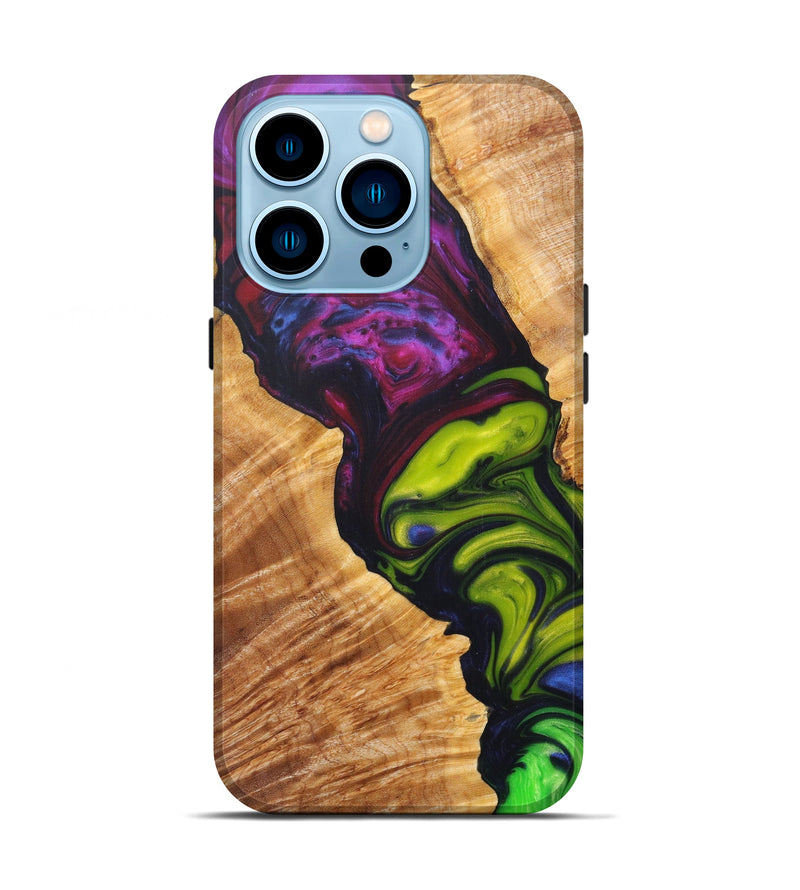iPhone 14 Pro Wood+Resin Live Edge Phone Case - Tomasine (Artist Pick, 608637)