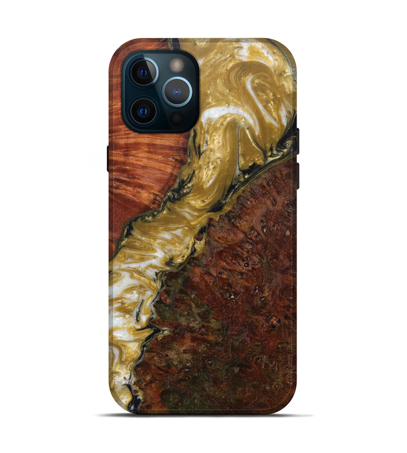 iPhone 12 Pro Wood+Resin Live Edge Phone Case - Zeljko (Metallic, 597316)