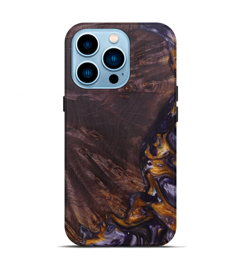 iPhone 14 Pro Wood+Resin Live Edge Phone Case - Maryl (Purple, 599146)