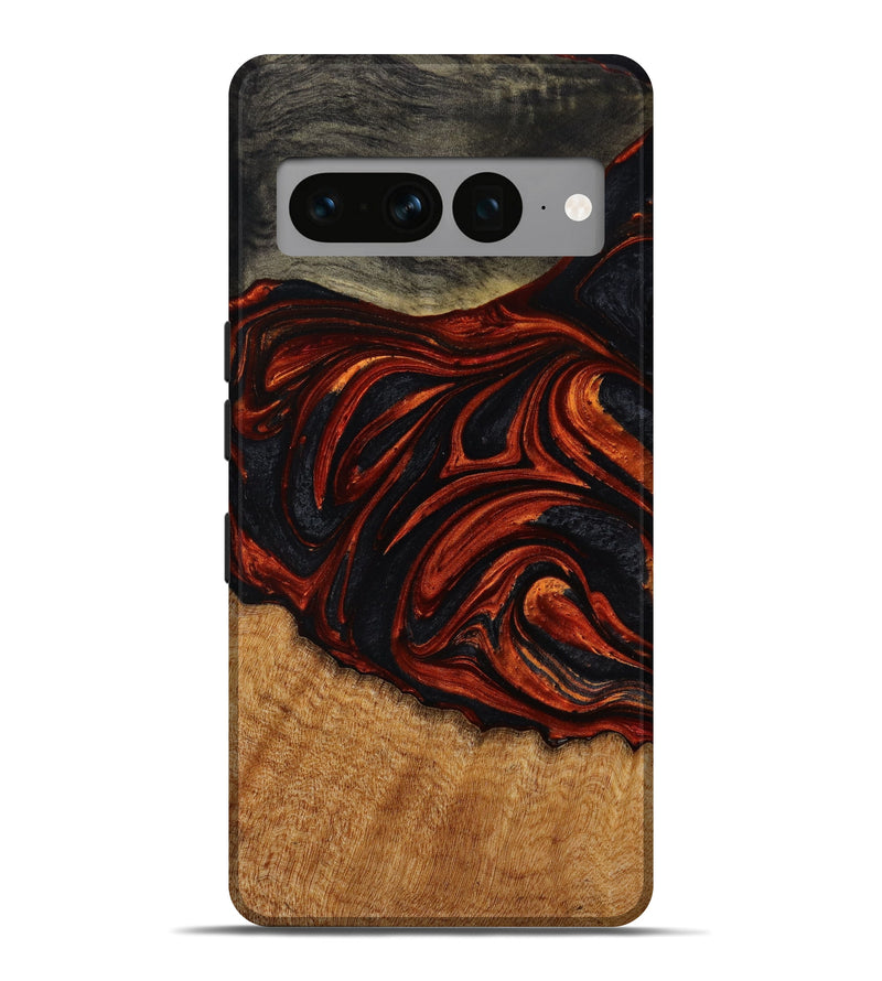 Pixel 7 Pro Wood+Resin Live Edge Phone Case - Gayle (Red, 641922)