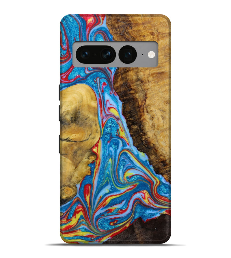 Pixel 7 Pro Wood+Resin Live Edge Phone Case - Violet (Blue, 644821)