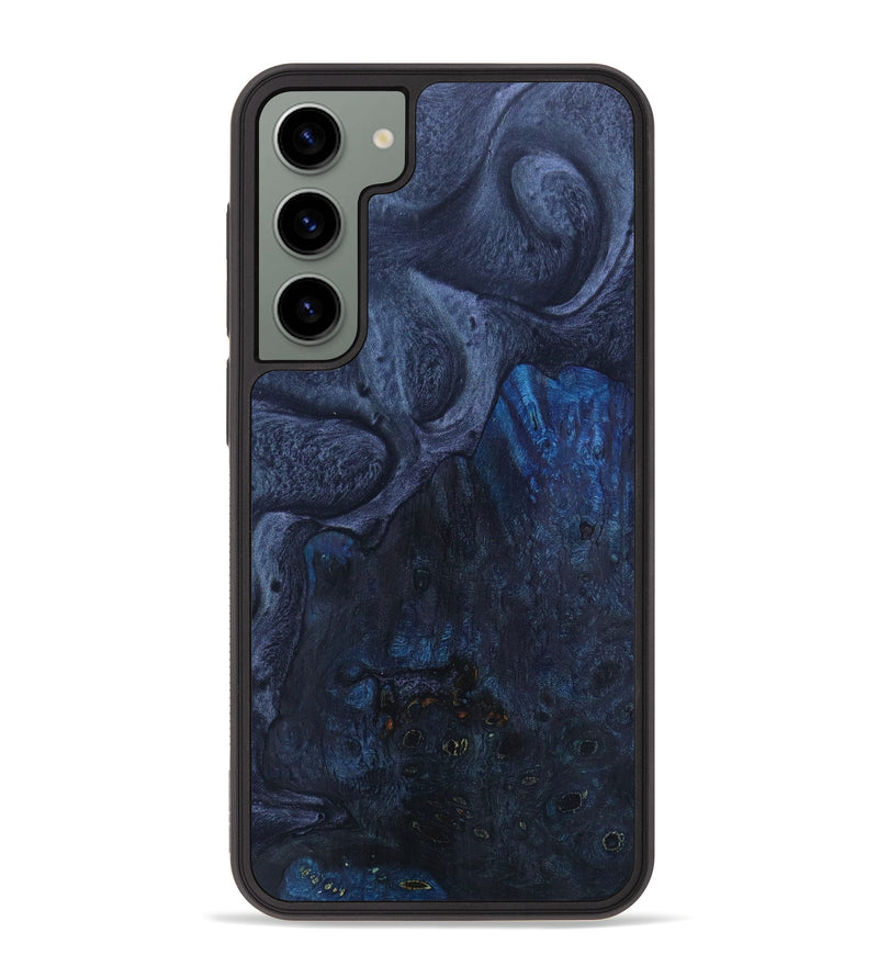 Galaxy S23 Plus Wood+Resin Phone Case - Joanie (Black & White, 632939)