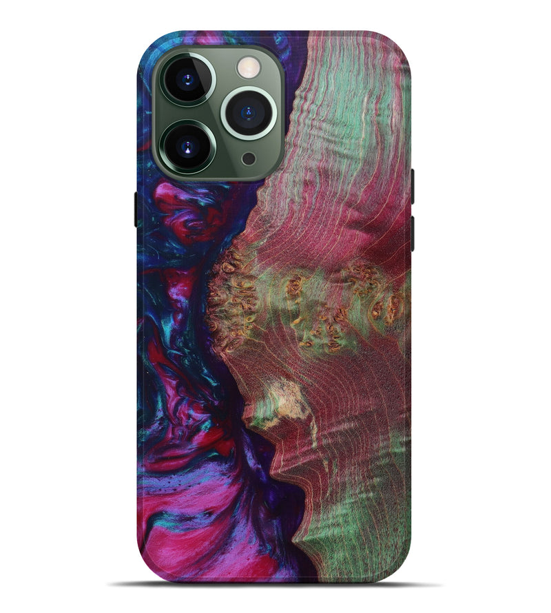 iPhone 13 Pro Max Wood+Resin Live Edge Phone Case - Yareli (Purple, 614983)
