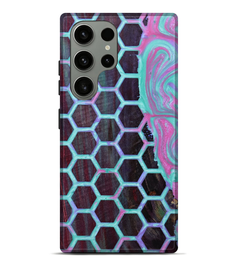Galaxy S23 Ultra Wood+Resin Live Edge Phone Case - Evelyn (Purple, 644991)