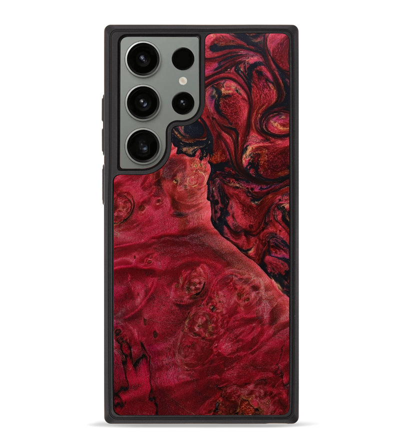 Galaxy S23 Ultra Wood+Resin Phone Case - Walter (Red, 647151)