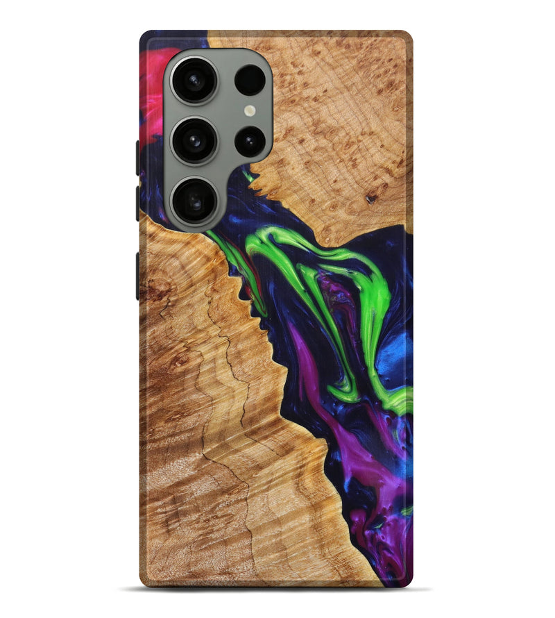 Galaxy S23 Ultra Wood+Resin Live Edge Phone Case - Rolando (Blue, 624536)