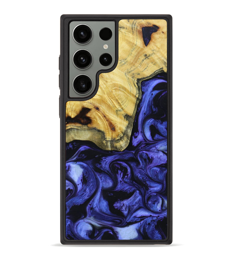 Galaxy S23 Ultra Wood+Resin Phone Case - Indie (Purple, 623366)