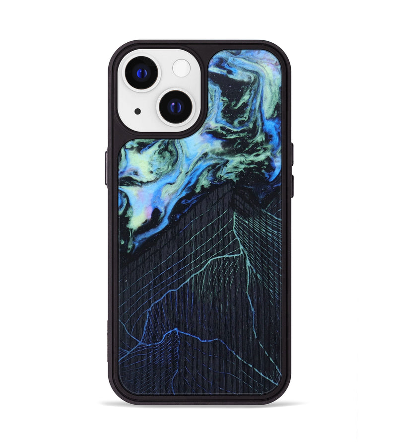 iPhone 13 Wood+Resin Phone Case - Daquan (Aurora, 618497)