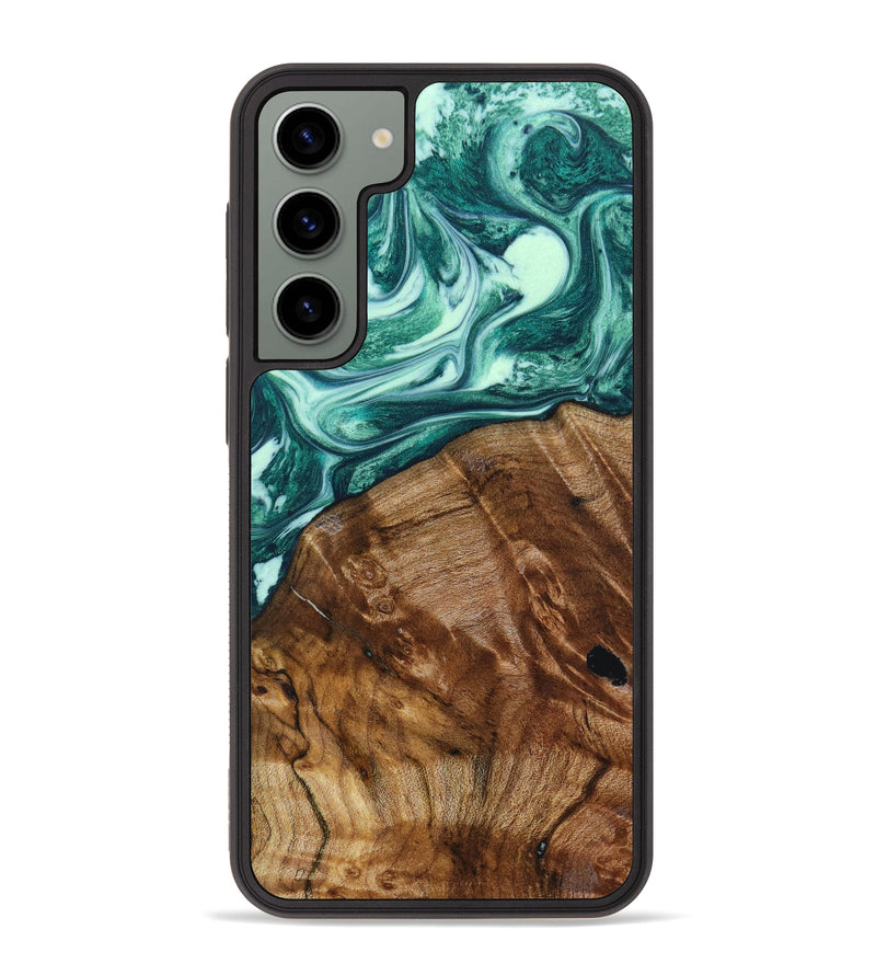Galaxy S23 Plus Wood+Resin Phone Case - Dalary (Green, 631728)