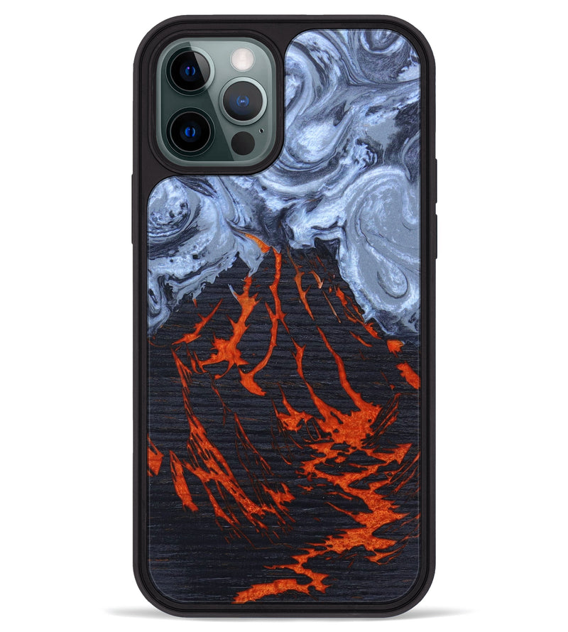 iPhone 12 Pro Max Wood+Resin Phone Case - Berniece (Lava, 627572)